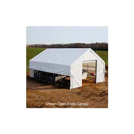 Clearspan Moo-Tel Calf Nursery w/ Doors 18'W x 40'L White PB02718R4W